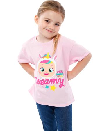 Cry Babies Magic Tears Dreamy Doll T-Shirt for Girls | Official Merchandise | Ages 2-8 Years | Comfy Cotton Kids Clothing | Pink 2-3 Years - Buy Online on GoSupps.com