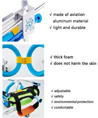 Dog Wheelchair Adjustable Full Support Stroller Dog Cart for Hind Leg/Foreleg/Forelimb Rehabilitation Cat Rabbit Injured Pet (XXS) - Buy Online on GoSupps.com