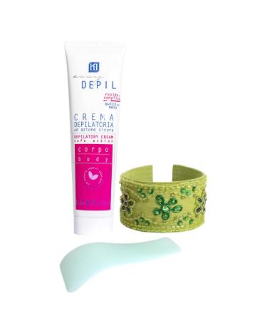 HP HEALTH PRODUCTS EASY DEPIL Easy Depil Hair Removal Cream Kit Body Legs Arm 150ml + Arabesque Bracelet Unisex Quick Easy to Use Effective Safe with Softening Plant Proteins - Pleasant Scent