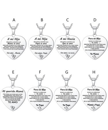 KUAIYIJU Inspirational Heart Necklace - Family Love Pendant Perfect Birthday Gift | Stainless Steel Jewelry for International Shipping - Buy Online on GoSupps.com
