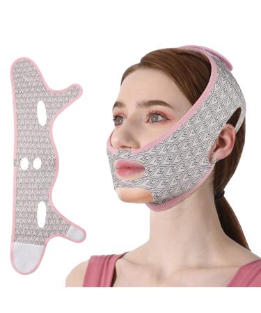 LALASTYLE Beauty Face Sculpting Sleep Mask Reusable V Shaped Slimming Face Mask Double Chin Reducer Shrinking Double Chin Mask Firming Face Lifting Belt for Women (1PCS)