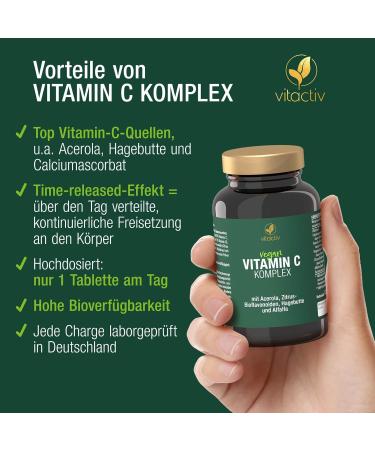 Vitaciv Vitamin C Complex 1000mg - High Dose Acerola Cherry & Citrus Bioflavonoids - Vegan Laboratory Tested 100 Tablet Supply - Buy Online on GoSupps.com