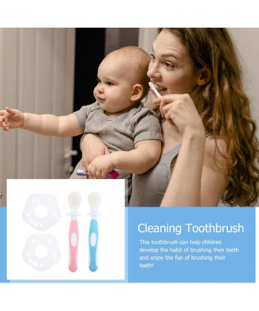 Gatuida Baby Bite Toy & Toothbrush Set - 2 Silicone Cleaning Brushes for Children | 1 Pack Pink - Buy Online on GoSupps.com