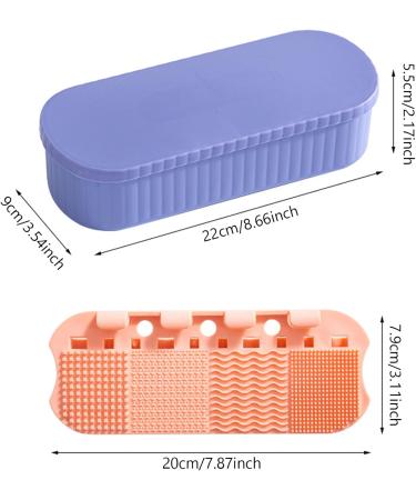 3-in-1 Makeup Brush Cleaner & Organizer with Cleaning Mat - Portable Brush Holder for Easy Cleaning & Drying - Buy Online on GoSupps.com