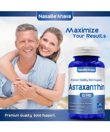 NASA BEAHAVA Astaxanthin 10mg 180 Softgels | Max Strength Supplement | 6 Month Supply - Buy Online on GoSupps.com