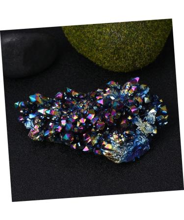 Beavorty 1pc Crystal Cluster Rock Amethyst Rainbow Quartz Natural Crystal Rhinestones Colorful 9.5X5.5CM - Buy Online on GoSupps.com