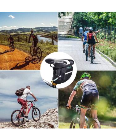JASLITE Bicycle Saddle Bag - Water-Resistant Black Seat Pack with Reflective Stripes | Under Seat Pouch for Road & Mountain Bikes - Buy Online on GoSupps.com