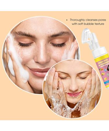 Kojic Acid & Turmeric Face Wash Foaming Cleanser Turmeric Facial Cleanser Gentle Foaming Face Wash for Oily Skin Acne Prone Skin Turmeric Mousse Cleanser for Dark Spots Removes Excess Oil - Buy Online on GoSupps.com