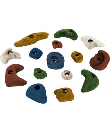 Shop ALPIDEX 15 Climbing Holds - 5 L M S Sized Colored Climbing Stones for Indoor & Outdoor Use | International Shipping - Buy Online on GoSupps.com