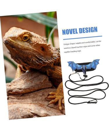 Mipcase 1 Set Lizard Leash Outdoor Vest Dragon Harness and Leash Reptiles Pulling Strap Adjustable Iguana 17X7X0.1CM Blue - Buy Online on GoSupps.com