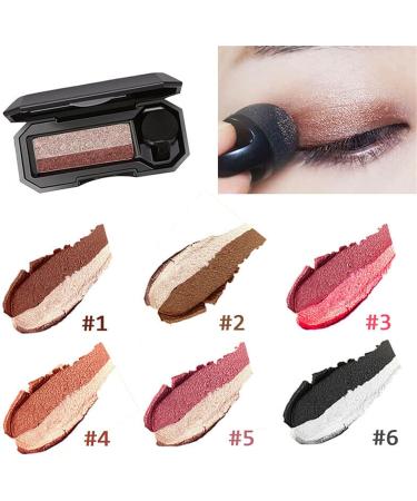 Two-tone Eyeshadow Stamp Lazy Eyeshadow Palette Makeup Powder Long-lasting Stamp Eyeshadow-Exquisite Glitter/Smooth Texture(03#) - Buy Online on GoSupps.com