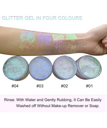 Glitter Gel for Makeup | Sparkling Face Hair & Body Glitter | Mermaid Sequin Festival Cosmetics - Buy Online on GoSupps.com