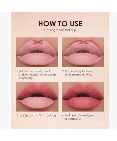 Nude Lipstick and Lip Liner Set - Long Lasting Waterproof Lip Stain - Highly Pigmented Lip Makeup Kit for Daily & Holiday Gifts (03) - Buy Online on GoSupps.com