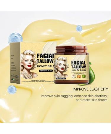 Beef Tallow Skincare Tallow Bio for Skin Care Tallow Cream Organic Beef Tallow Cream Beef Tallow Balm 100% Grass Fed Tallow Raw Wild Honey for Face Body Whipped Moisture (1PCS) - Buy Online on GoSupps.com