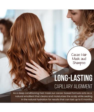 Portier Cacao 2-Step Treatment for Dry Damaged Hair - Shampoo & Hair Mask Set - Smoothing & Moisturizing Haircare - Ideal for Curly, Color Treated or Frizzy Hair - 34fl.oz/1L - Buy Online on GoSupps.com