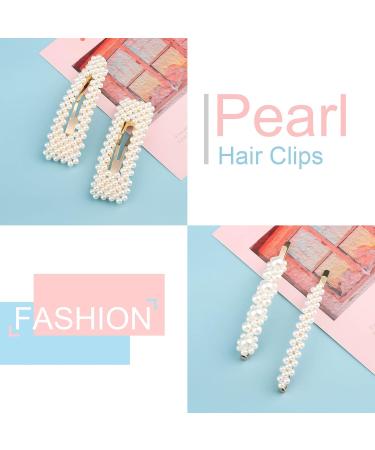 COLAPOO 28 PCS Pearl Hair Clips for Women Hair Barrettes for Girls Alligator Clips Metal Gold Bobby Pins for Thick Hair Girls Hair Accessories in bulk for Party Wedding (28 PCS) - Buy Online on GoSupps.com