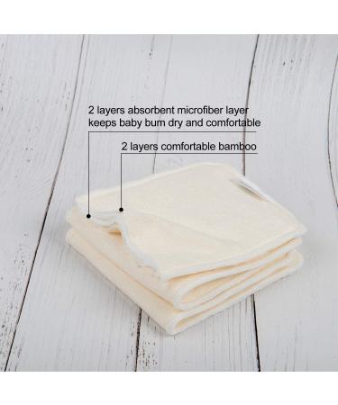 Alva Baby 4 Layers Bamboo Viscose Liners - Reusable Inserts for Cloth Diapers (12 Pack) | Eco-Friendly Soft & Absorbent - Buy Online on GoSupps.com