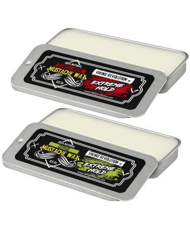 Extreme Hold Mustache Wax 2 Pack for Men - Citrus & Sandalwood Scents - 0.5oz x 2 - Buy Online on GoSupps.com