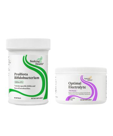 ProBiota Bifidobacterium & Optimal Electrolyte: Bifido Probiotic for Digestive Health + Electrolytes for Digestion & Energy Berry (60/30 Servings)