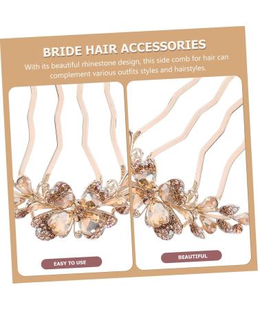 Angoily Hair Comb Hair Accessories for Women Rhinestone Side Comb Rhinestone Hair Pin Hair Accessories for Girls Rhinestone Hair Clips Rhinestone Clips Mother Decorate Korean Version Metal - Buy Online on GoSupps.com