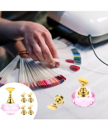 Beaupretty Nail Holder & Art Stand Set | Magnetic Nail Tip Training & Display Holder | Japanese Pink Crystal Design for Nail Art - Buy Online on GoSupps.com