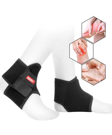 Kids Ankle Brace Supports Breathable Neoprene Ankle Stabilizer Adjustable Child Ankle Protector Wraps Sports Dance Foot Support Arch Supports for Sports Protection Ankle Sprain Joint Pain 2PCS Black Small