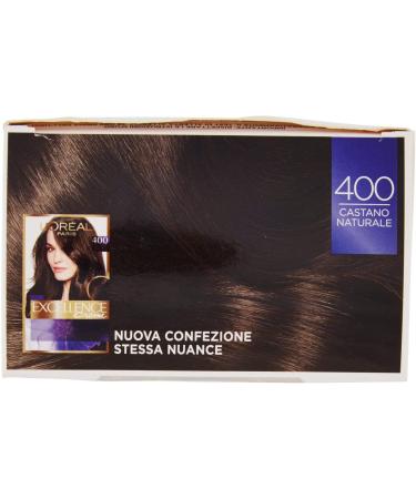 L'OR AL Paris Excellence Cr me 400 Natural Brown Permanent Coloring for Brunettes 100% White Hair Coverage Anti-yellowing Action Natural Result Protects and Strengthens Hair - Buy Online on GoSupps.com