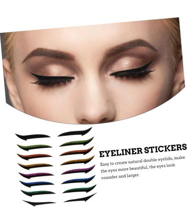 Healvian 108 Pairs Glitter Eyeliner Self Adhesive Eyeliner Sticker Adhesive Stickers Miss Double 1 count (Pack of 1) Assorted Colorx3pcs - Buy Online on GoSupps.com
