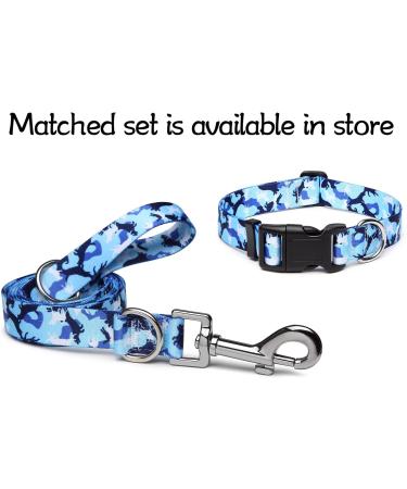 Adjustable Soft Nylon Dog Collar for Small to Large Dogs - Suredoo Camo Blue (M 33-55 cm) - Buy Online on GoSupps.com