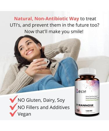 Dainova D Mannose Capsules + Probiotics Bundle for Women - UTI & Yeast Infection Control - Vegan & Gluten Free - USA Made - Buy Online on GoSupps.com