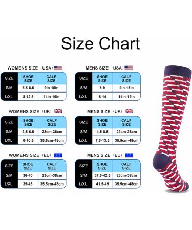 WSC Compression Socks for Men & Women - Striped Closed Toe Stockings for Edema & Pregnancy L/XL - Buy Online on GoSupps.com
