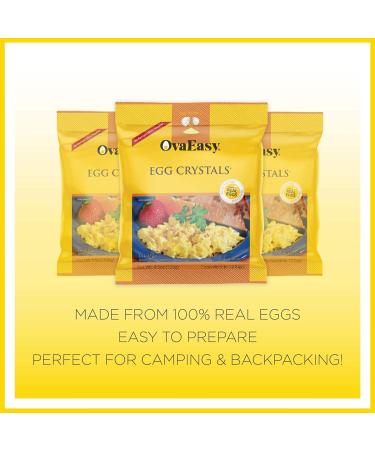 OvaEasy Dehydrated Egg Crystals 4.5oz (128g) Bag - All-Natural Powdered Eggs for Camping & Backpacking (6-pack) - Buy Online on GoSupps.com