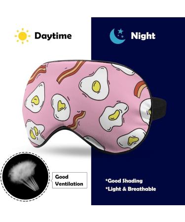 Eggs and Bacon Sleep Mask - Adjustable Strap Eye Cover for Men and Women - Block Light for Better Sleep - Perfect for Travel and Naps - Buy Online on GoSupps.com