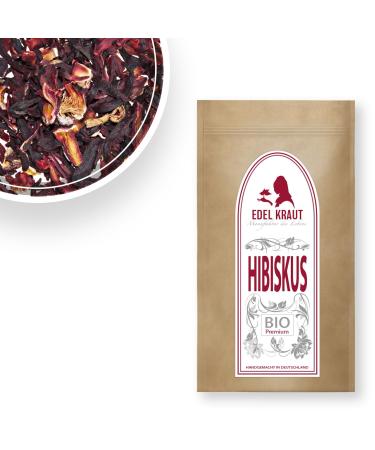 Hibiscust tea organic 100g |Noble herb - organic hibiscus flowers dried - hibiscus tea - premium hibiscus flower tea - Hibiscus tea - organic hibiscus flowers cut - free of artificial additives - KBA organic hibiscus flowers 100 g