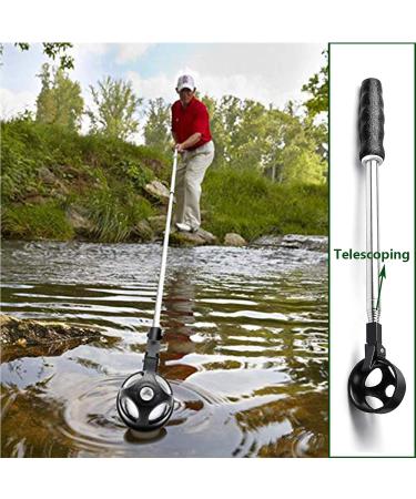 Prowithlin 9ft Golf Ball Retriever Telescopic with Automatic Locking Scoop - Men's Golf Accessories & Gift in Black - Buy Online on GoSupps.com