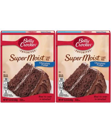 Betty Crocker Favourites Super Moist Chocolate Fudge Cake Mix 15.25oz (432g) | Rich Dense and Sinfully Delicious Dessert for Any Occasions | Bowl to Oven in Minutes | Pack of 2 - Buy Online on GoSupps.com