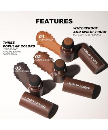 LXZJJM Eye-Brow Stamp Stencil Kit Eyebrow Stamp Stencil Kit Hairline Powder With 10Pcs Reusable Thin & Thick Eyebrow Stencils for Perfect Brows 1.8g(0.06 OZ.) (08 TAUPE) - Buy Online on GoSupps.com