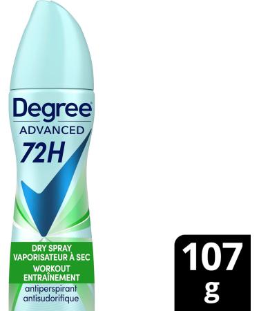 Degree Advanced Dry Spray Antiperspirant Deodorant for 72H Sweat & Odour Protection Workout Endure goes on instantly dry 107 g - Buy Online on GoSupps.com