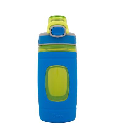 Bubba Flo Kids Water Bottle with Leak-Proof Lid  16oz Dishwasher Safe Water Bottle for Kids  Impact and Stain-Resistant  Azure Single Azure