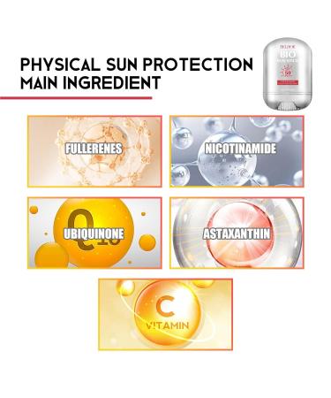 Bio Sun Stick - Professional Sunscreen for Face & Body | Vitamin C Infused Moisture Retention & Redness Reduction | All Skin Types Protection - Buy Online on GoSupps.com
