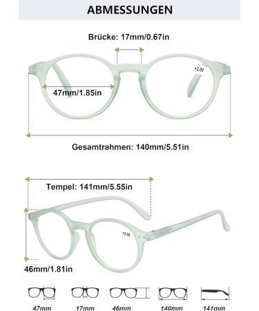 Shop Lanomi Blue Light Filter Reading Glasses for Men & Women Oval Matte Design with 3.0X Magnification - Buy Online on GoSupps.com