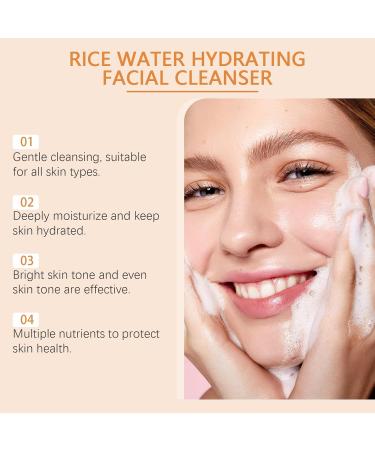 Nettoyant Visage Au Riz - Nettoie En Douceur Hydrate Et Apaise limine Le Maquillage Et Les Impuret s For Un Usage Quotidien(3PCS) - Buy Online on GoSupps.com