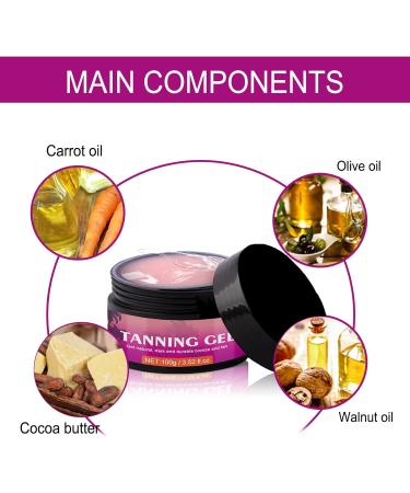 Intensive Tanning Luxe Gel 100G Peach Flavor Brown Tanning Gel Brown Premium Tanning Accelerator Cream Self Tanner Oil Tanning Accelerator Gel Effective in Sunbeds Outdoor Sun(TZWMHNJ) - Buy Online on GoSupps.com