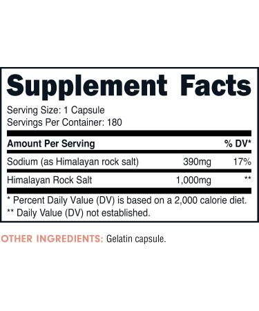 Bucked Up Himalayan Salt 1000mg Capsules Bucked Up Essentials (180 Servings) - Buy Online on GoSupps.com