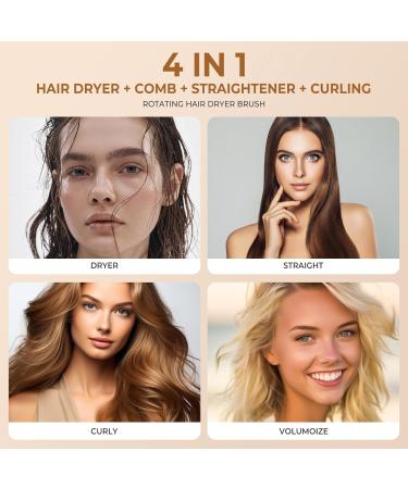 3 in 1 Rotating Hair Dryer Brush Set - Ionic Volumizer & Curling Brushes for Effortless Styling - Buy Online on GoSupps.com
