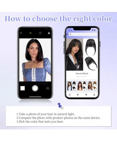 Light Brown Real Human Hair Clip-in Bangs Extensions - Air Bangs Fringe - Buy Online on GoSupps.com