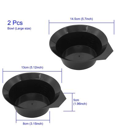 20 Piece Hair Dye Coloring Kit with Bowl, Brush, Ear Cover, Gloves - DIY Salon Hair Tools Set (Black) - Buy Online on GoSupps.com