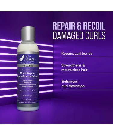 Alpha Recoil & Curl Bond Repair Leave-In Conditioner - 6 oz Cream for Curly Coily Wavy Hair | Repairs Strengthens & Moisturizes with Vitamins & Amino Acids - Buy Online on GoSupps.com