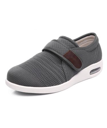 MisFun Diabetic Shoes for Men Comfort Diabetic Shoes for Men Shoes for Edema and Swollen Feet Lightweight Diabetic Shoes Wide FitDiabetic Shoe 12.5 Gray