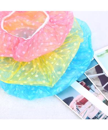 Pack of 3 Waterproof Shower Caps - Elastic Cuff Bathing Hats for Hair Protection | International Shipping - Buy Online on GoSupps.com